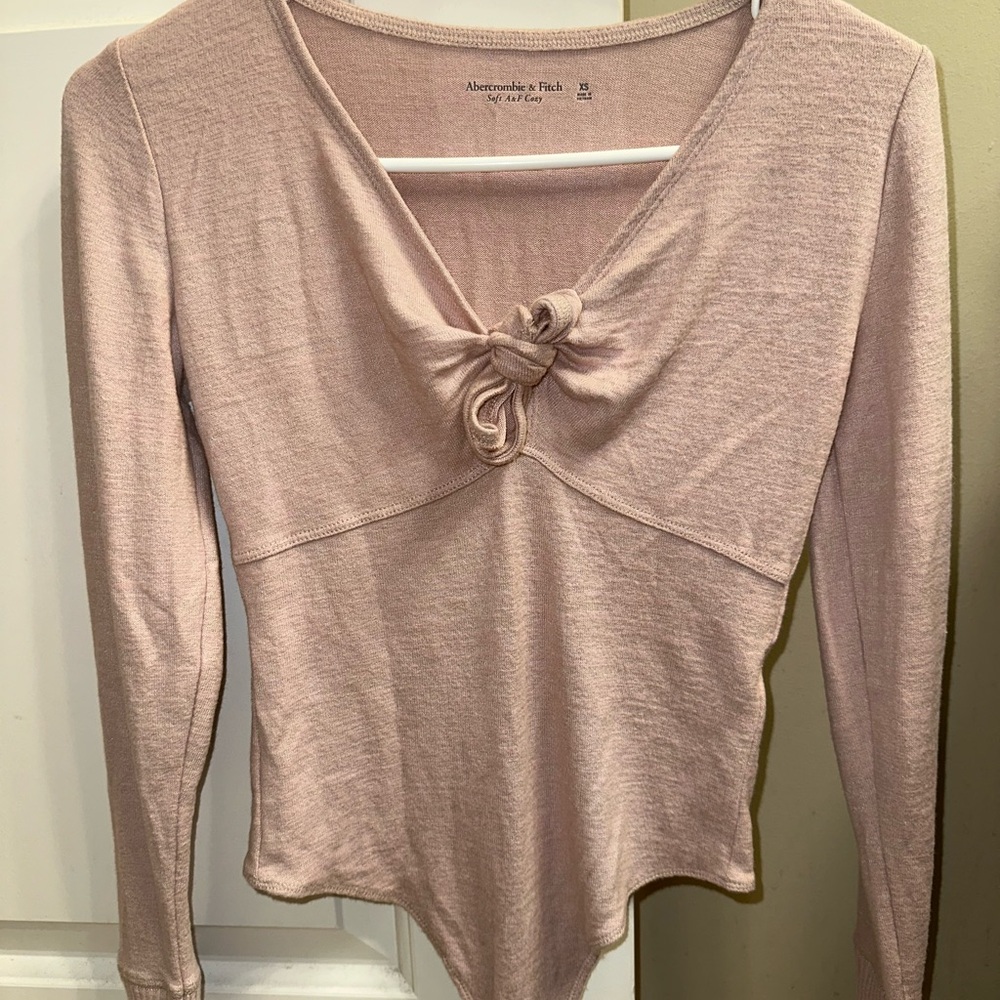 Abercrombie & Fitch Women's Pink Long Sleeve Bodysuit Size XS